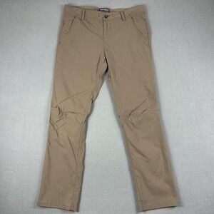 686 Everywhere Pants Womens 12 Khaki Multi Shell DWR Stretch Travel Hiking Chino